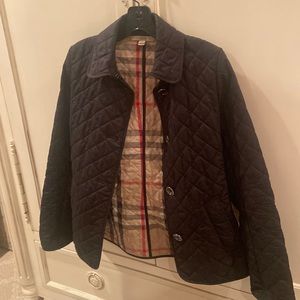 Burberry women’s quilted jacket black